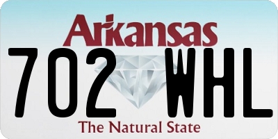 AR license plate 702WHL