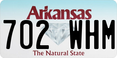 AR license plate 702WHM
