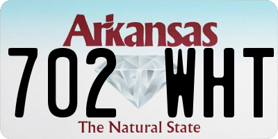AR license plate 702WHT