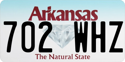 AR license plate 702WHZ
