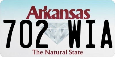 AR license plate 702WIA
