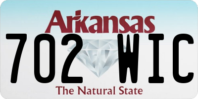 AR license plate 702WIC