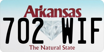 AR license plate 702WIF