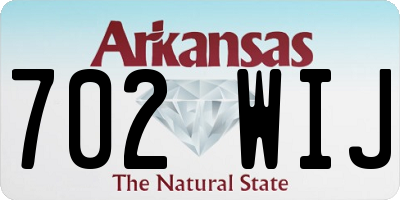 AR license plate 702WIJ