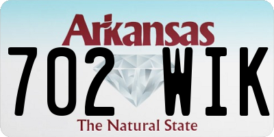AR license plate 702WIK