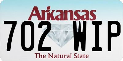 AR license plate 702WIP