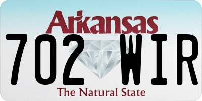 AR license plate 702WIR