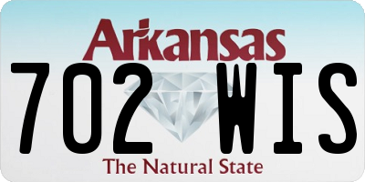 AR license plate 702WIS
