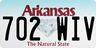 AR license plate 702WIV