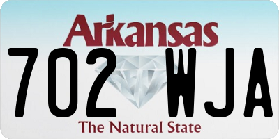 AR license plate 702WJA
