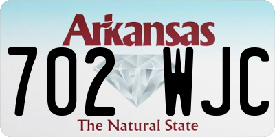 AR license plate 702WJC