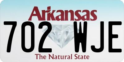 AR license plate 702WJE