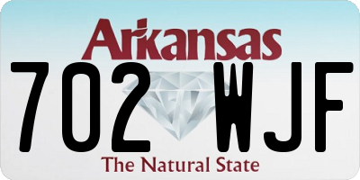 AR license plate 702WJF