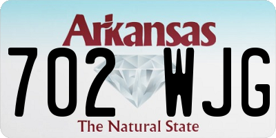 AR license plate 702WJG