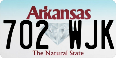 AR license plate 702WJK