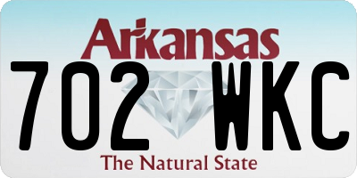 AR license plate 702WKC