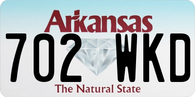 AR license plate 702WKD