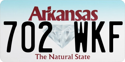 AR license plate 702WKF