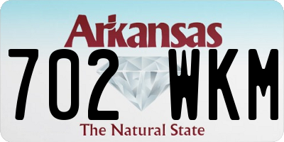 AR license plate 702WKM