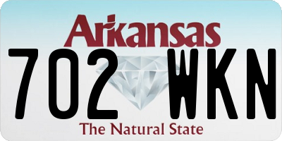 AR license plate 702WKN