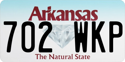 AR license plate 702WKP