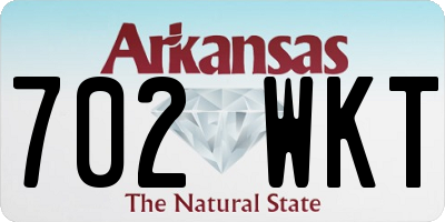 AR license plate 702WKT