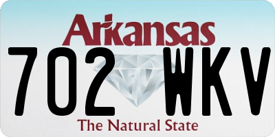 AR license plate 702WKV