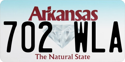 AR license plate 702WLA