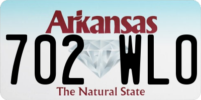 AR license plate 702WLO
