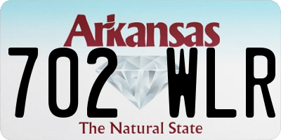 AR license plate 702WLR