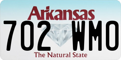 AR license plate 702WMO
