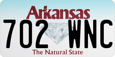 AR license plate 702WNC