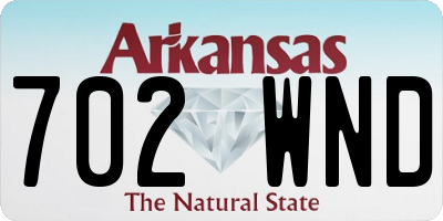 AR license plate 702WND
