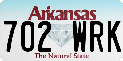 AR license plate 702WRK