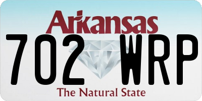 AR license plate 702WRP