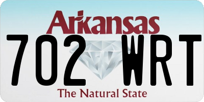 AR license plate 702WRT