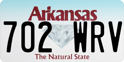 AR license plate 702WRV