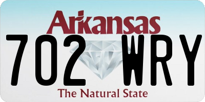 AR license plate 702WRY
