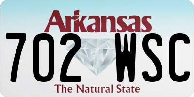 AR license plate 702WSC