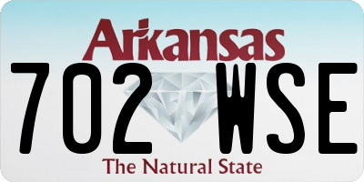 AR license plate 702WSE