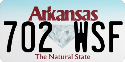 AR license plate 702WSF