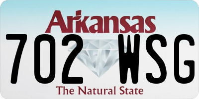 AR license plate 702WSG