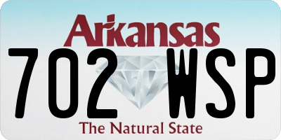 AR license plate 702WSP