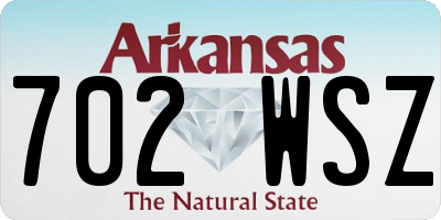 AR license plate 702WSZ