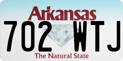 AR license plate 702WTJ