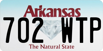 AR license plate 702WTP