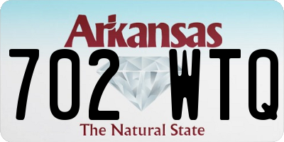 AR license plate 702WTQ