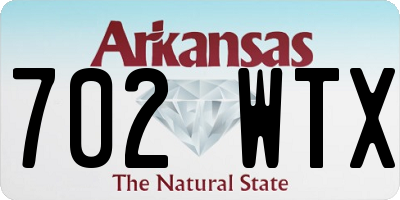 AR license plate 702WTX