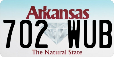 AR license plate 702WUB