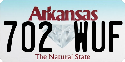 AR license plate 702WUF